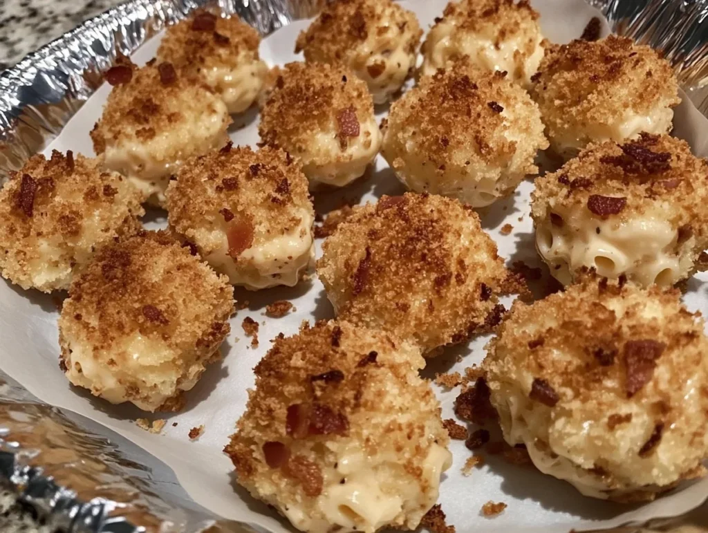 Savory Crispy Garlic Butter Bacon Ranch Mac & Cheese Bites